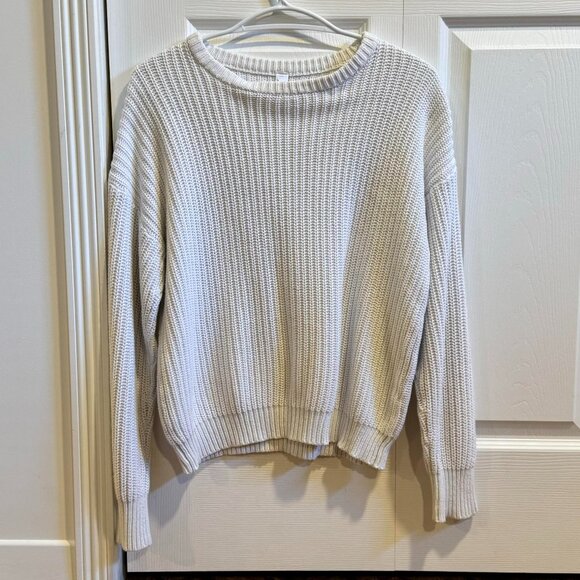 American Apparel White Knit Sweater - Women's Medium - Picture 1 of 2